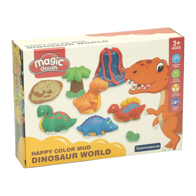 Afbeelding laden in galerijviewer, Kleiset dinowereld - 4 kleuren klei
