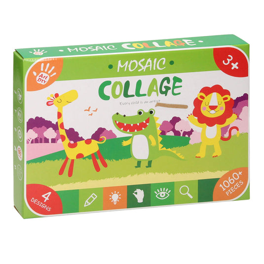 Lobbes speelgoed bv mozaïek collage wilde dieren knutselset