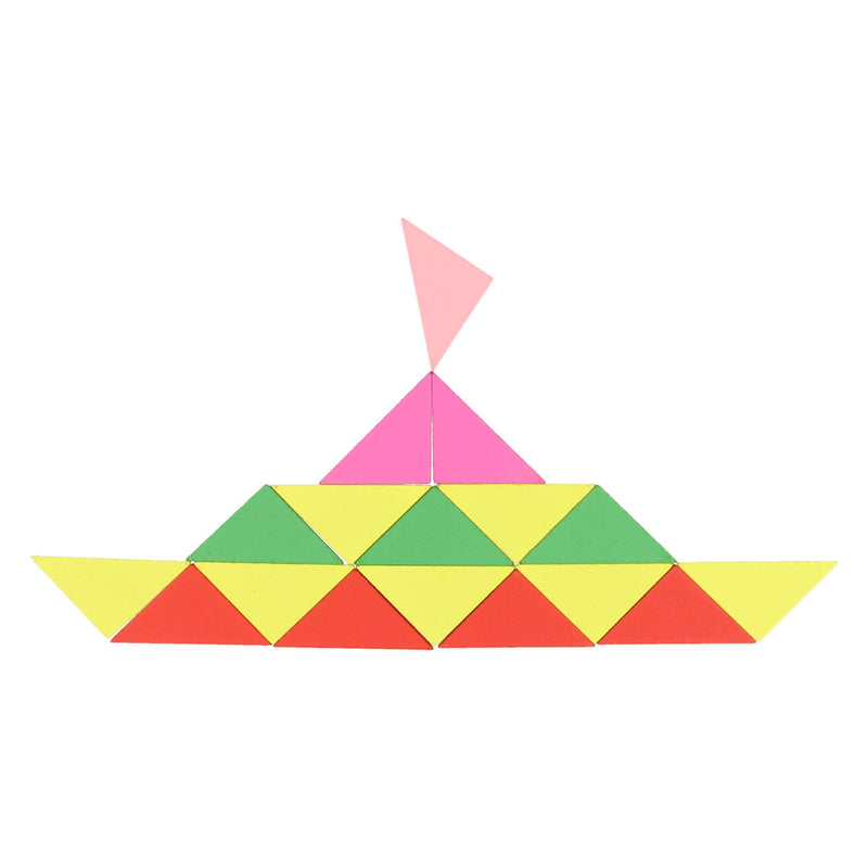 Afbeelding laden in galerijviewer, Houten tangram driehoeken
