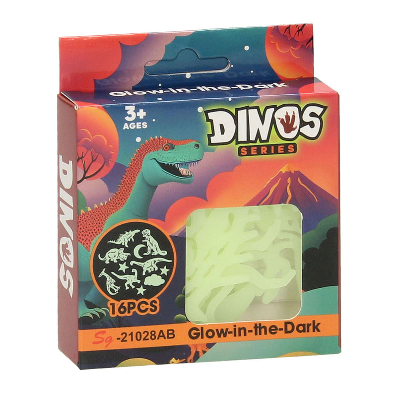 Afbeelding laden in galerijviewer, Glow in the dark dino's, 16dlg.

