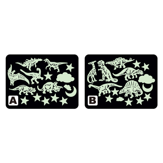 Glow in the dark dino's, 16dlg.