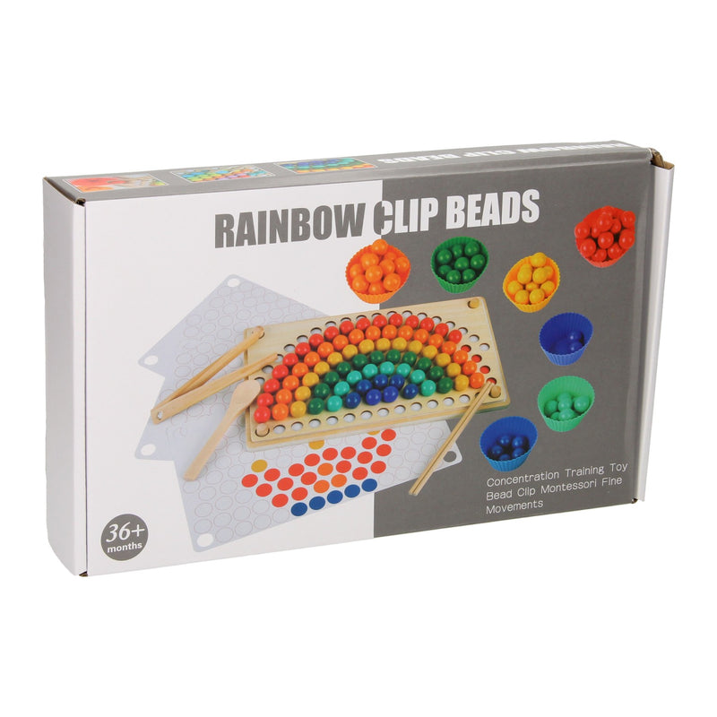 Afbeelding laden in galerijviewer, Lobbes regenboog cup ballenspel houten kleurenspel voor kinderen educatief.
