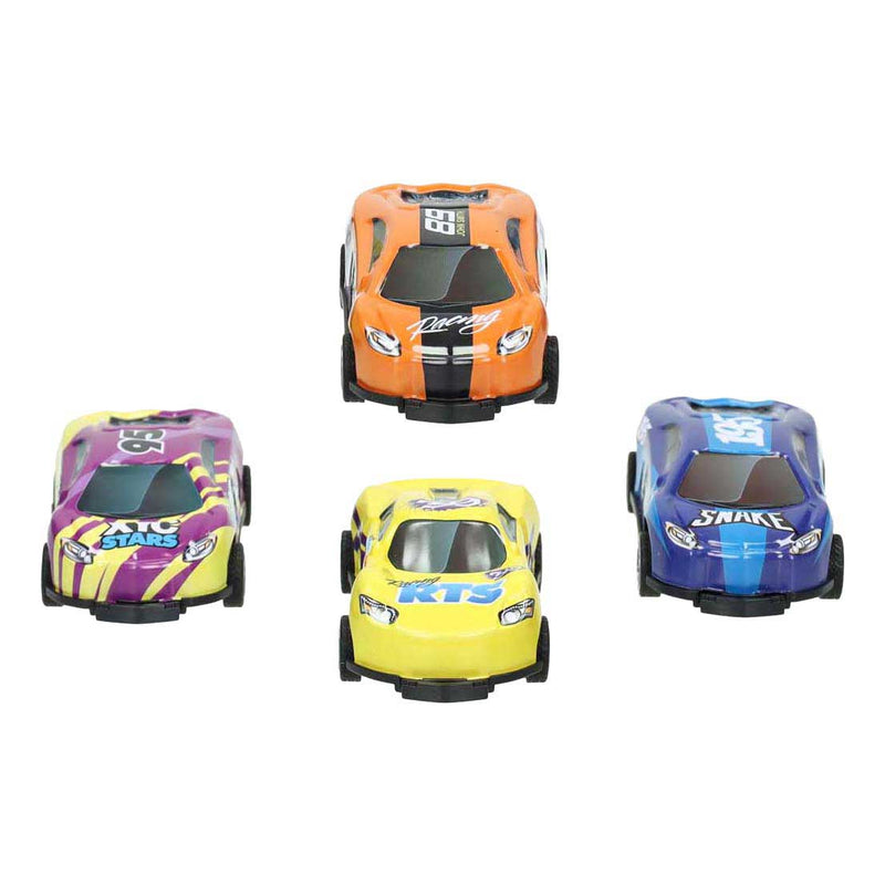 Afbeelding laden in galerijviewer, Raceauto backflip pull back set - 4st.
