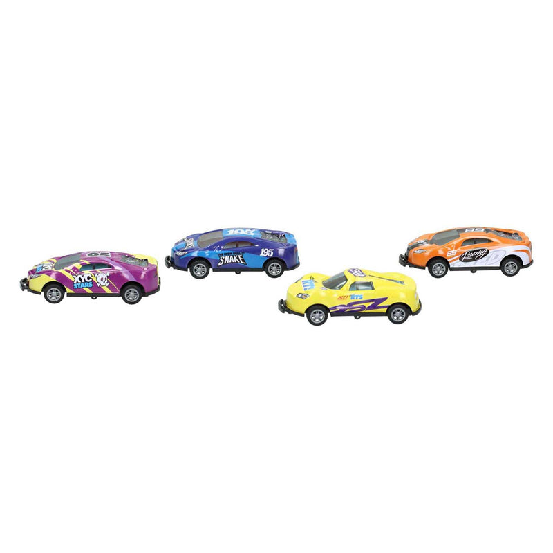 Afbeelding laden in galerijviewer, Raceauto backflip pull back set - 4st.
