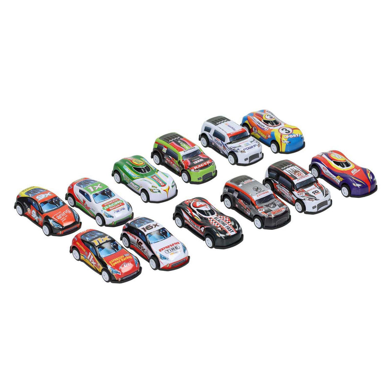 Afbeelding laden in galerijviewer, Lobbes super metal car pull back set - 12-pack
