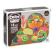 Groenten en fruit kleiset - 6 kleuren klei - 18dlg.