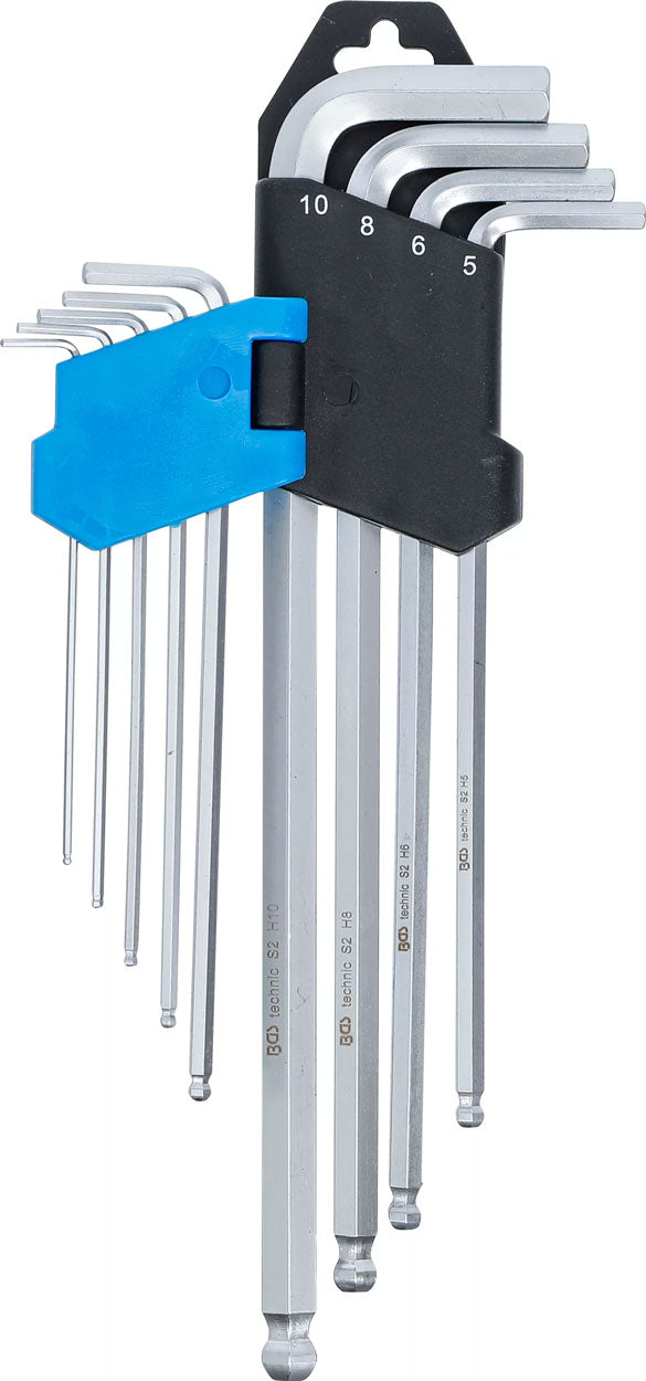 Afbeelding laden in galerijviewer, Bgs technic hexagon socket wrench set extra long with ball head 1.5 - 10 mm 9 pcs.
