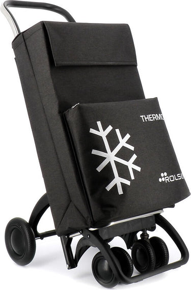 Rolser boodschappentrolley thermo tweed met roterende voorwielen - 4.2 tour - zwart