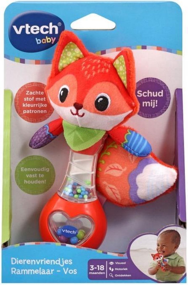 Afbeelding laden in galerijviewer, Vtech dierenvriendjes rammelaar vos - baby speelgoed - educatief baby speelgoed - bijting - van 3 tot 12 maanden
