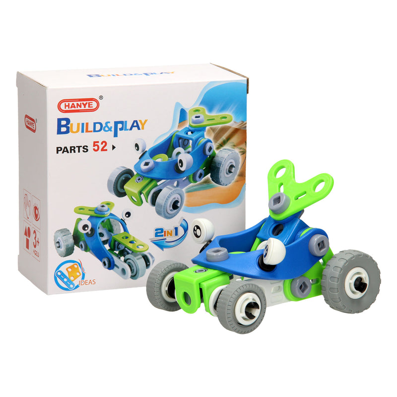 Afbeelding laden in galerijviewer, Bouw- en speelset racewagens 2in1, 52dlg.
