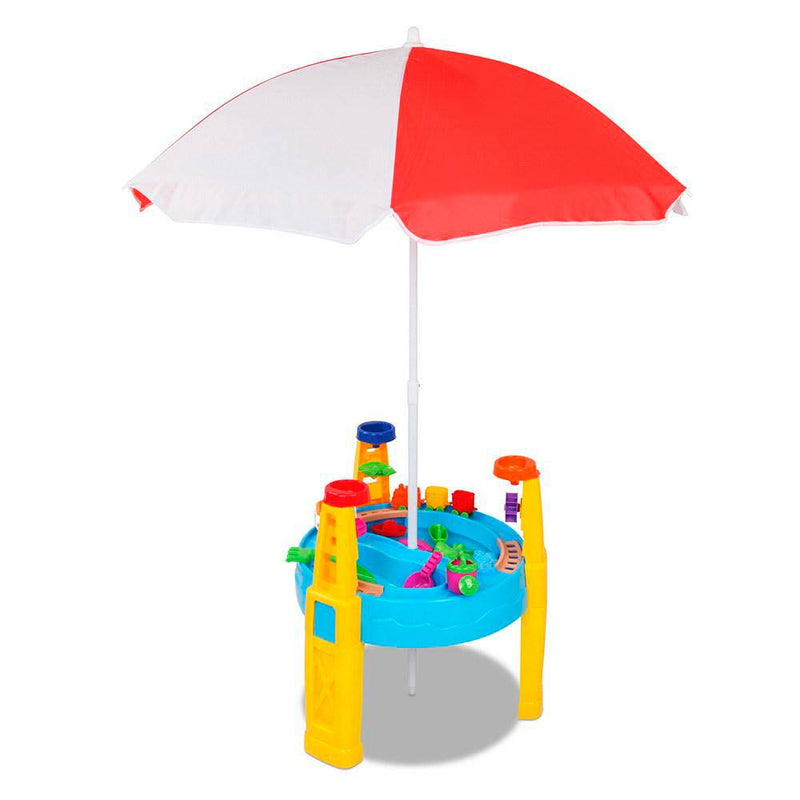 Afbeelding laden in galerijviewer, Zand- en waterspeelplaats met parasol

