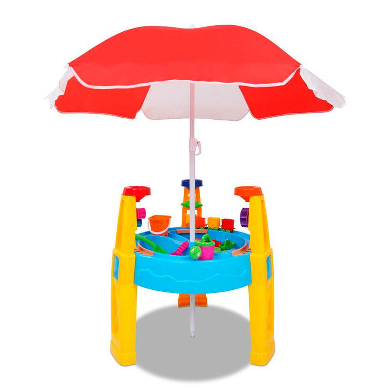 Afbeelding laden in galerijviewer, Zand- en waterspeelplaats met parasol
