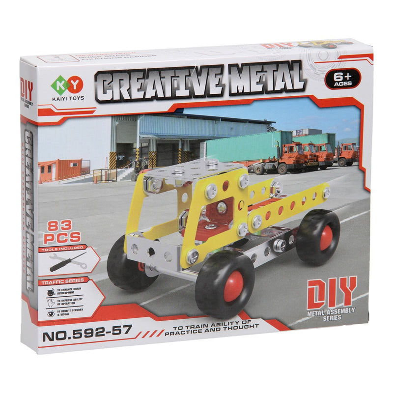 Afbeelding laden in galerijviewer, Lobbes constructieset metaal kiepwagen, 83dlg.
