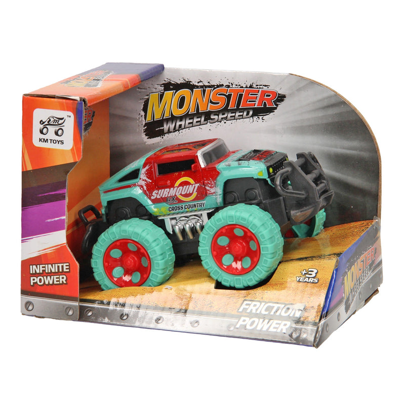 Afbeelding laden in galerijviewer, Monster car tweekleurig met frictie
