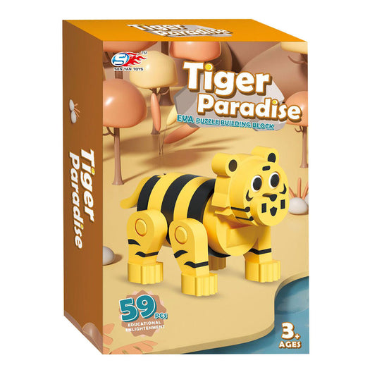 Foam bouwset 3d tijger