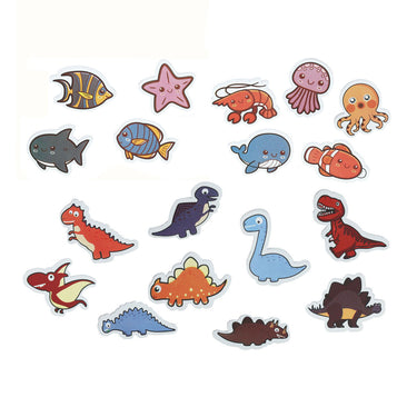 Lobbes foam badfiguren dino's en zeedieren 18 stuks badspeelgoed.