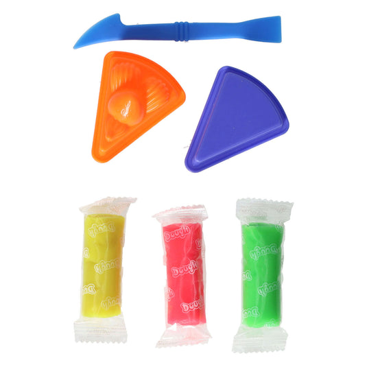 Kleiset met 2 toetjesvormen en tool - 3 kleuren klei