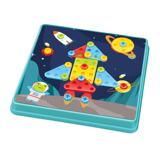 Schroefset 8 platen blauw, 123dlg.