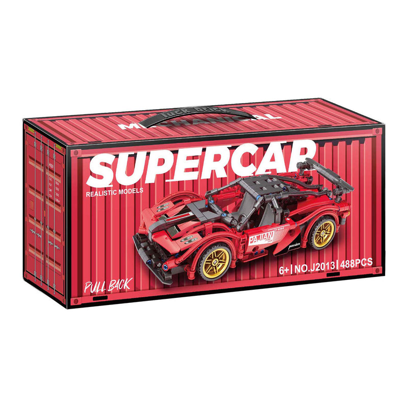 Afbeelding laden in galerijviewer, Lobbes bouwsteentjes set pull back sport auto - 488dlg.

