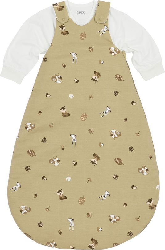 Meyco baby forest animals baby slaapzak rond tweedelig - sand - 62 68 - 2.5 tog