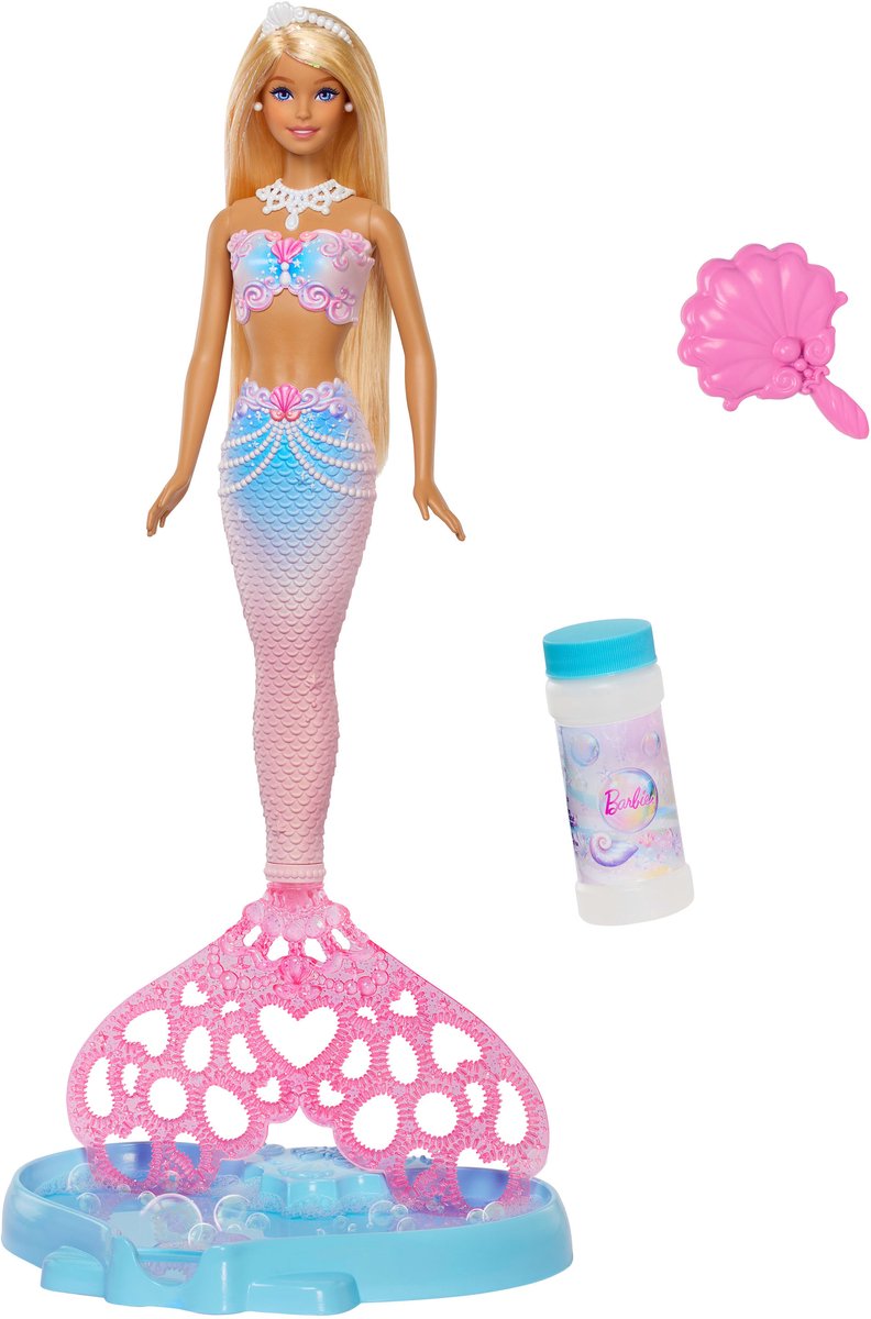Afbeelding laden in galerijviewer, Barbie glitterende zeemeermin met bellen
