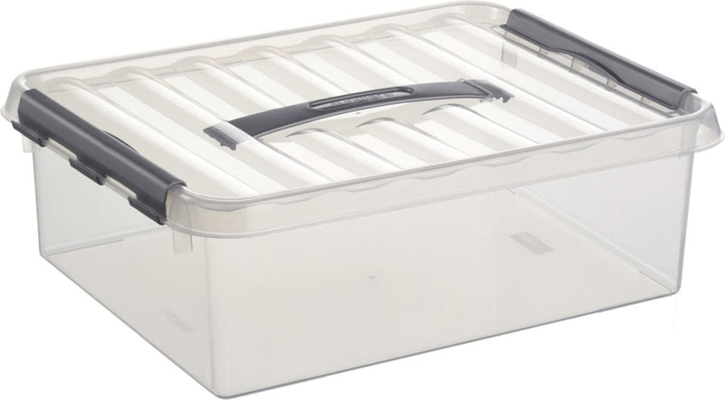 Afbeelding laden in galerijviewer, Sunware q-line opbergbox 10 liter transparant 40x30x11cm

