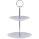 Excellent houseware etagere porselein 2-laags ø13 en ø15cm