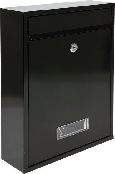 Vorel brievenbus met 2 sleutels - zwart - 360x260x80 mm