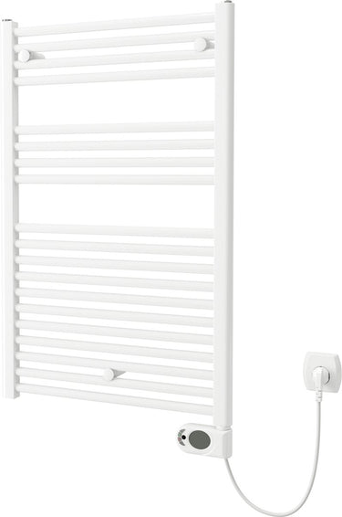 Plieger elba elektrische handdoekradiator – handdoek verwarmer – met klokthermostaat – 94.2 cm x 60 cm – 500 watt – wit