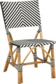 Mica decorations mandox bistrostoel - l45,5 x b57 x h89 cm - rotan - zwart, wit