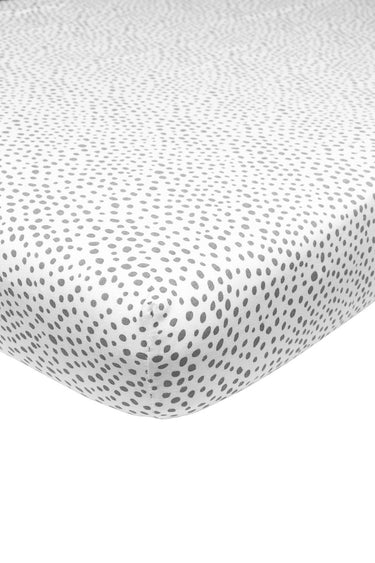 Meyco baby cheetah hoeslaken wieg - grey - 40x80 90cm