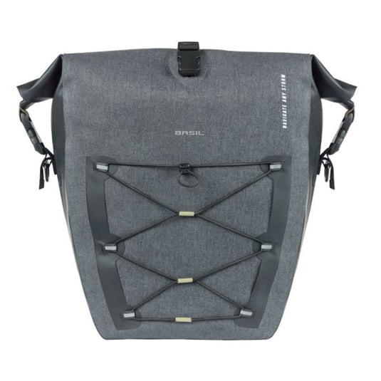 Basil tas navigator storm enkel medium grijs 12-15l