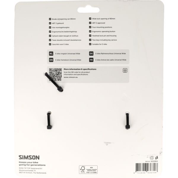 Afbeelding laden in galerijviewer, Simson ringslot wide 80mm art**
