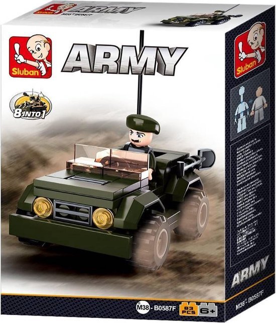 Afbeelding laden in galerijviewer, Sluban army - jeep
