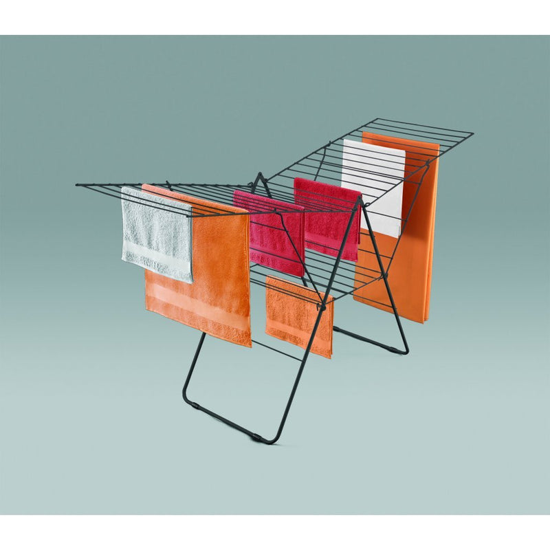 Afbeelding laden in galerijviewer, Metaltex tomado - droogrek amsterdam - 32 meter drooglengte - zwart - 5 jaar garantie
