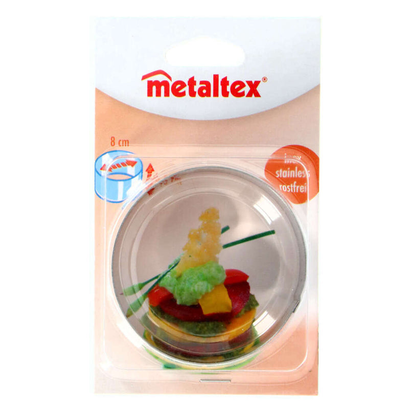 Afbeelding laden in galerijviewer, Metaltex bakring 8x4.5 cm rvs
