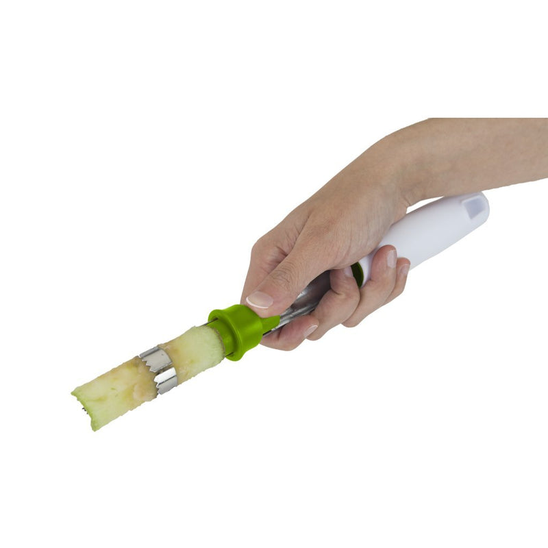 Afbeelding laden in galerijviewer, Metaltex mrs apple appelboor wit groen rvs

