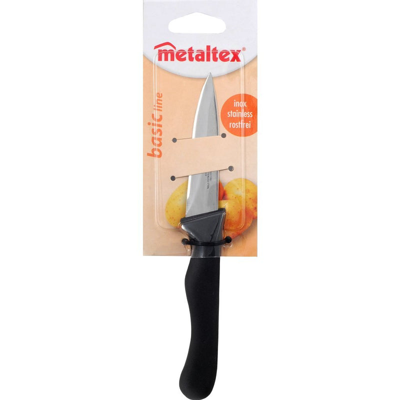 Afbeelding laden in galerijviewer, Metaltex basic line keukenmes 21.5 cm rvs zwart

