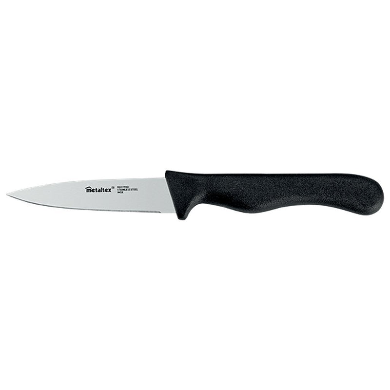 Afbeelding laden in galerijviewer, Metaltex basic line keukenmes 21.5 cm rvs zwart
