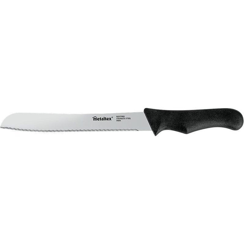 Afbeelding laden in galerijviewer, Metaltex basic line broodmes 31 cm rvs zwart
