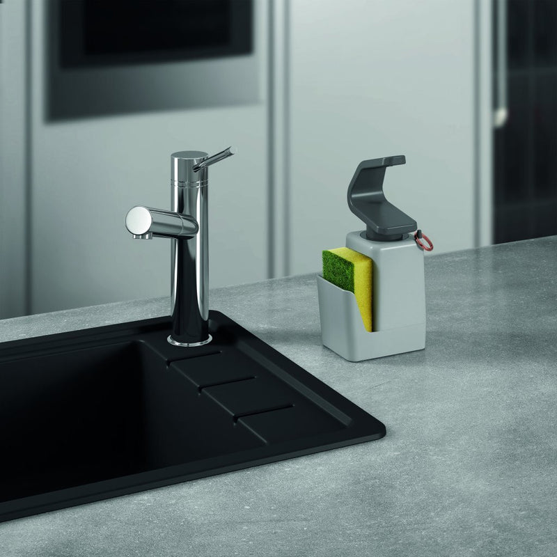 Afbeelding laden in galerijviewer, Metaltex soap-tex zeepdispenser 11x8x22 cm grijs
