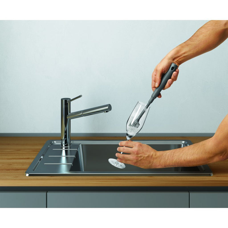 Afbeelding laden in galerijviewer, Metaltex around the sink borstel 30 40x3.5 cm grijs
