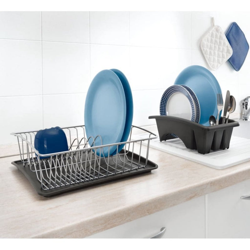 Afbeelding laden in galerijviewer, Metaltex aquatex plus sinatra design afdruiprek antraciet zilver
