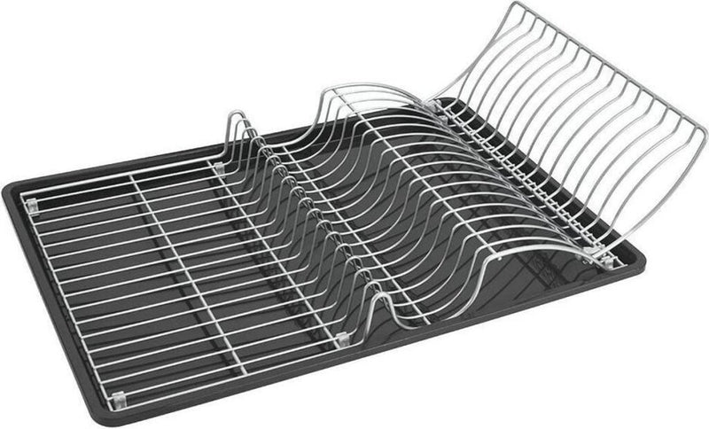 Afbeelding laden in galerijviewer, Metaltex afdruiprek wingtex 51x31 cm antraciet zilver 2-delig
