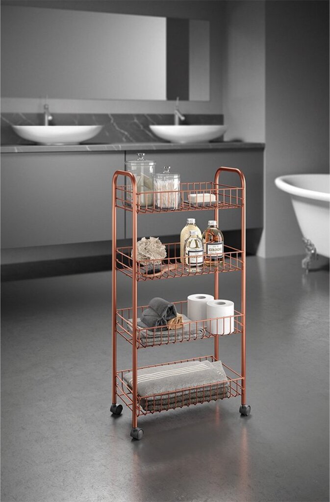 Afbeelding laden in galerijviewer, Metaltex Metaltex Trolleykastje Ascona 84x41cm Staal Koper
