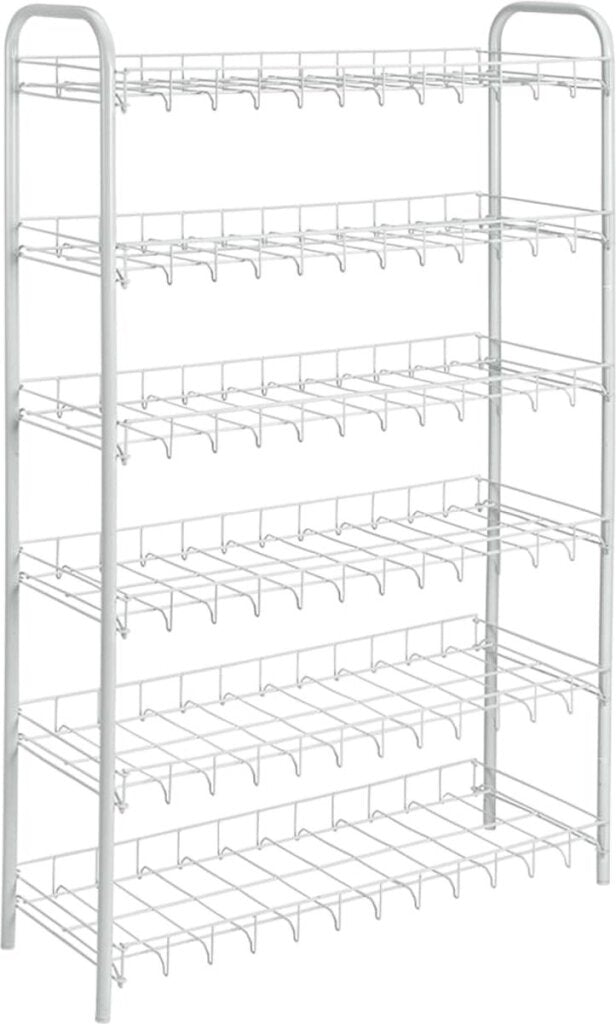 Afbeelding laden in galerijviewer, Tomado-metaltex tomado metaltex shoe 6 schoenenrek wit 64x23x104 cm 6 verdiepingen
