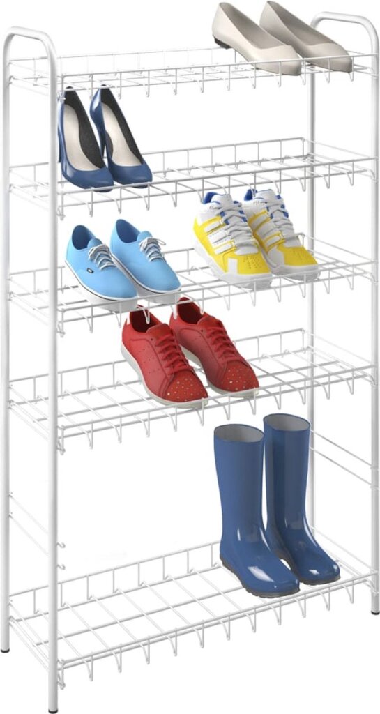 Afbeelding laden in galerijviewer, Tomado-metaltex tomado metaltex shoe 6 schoenenrek wit 64x23x104 cm 6 verdiepingen
