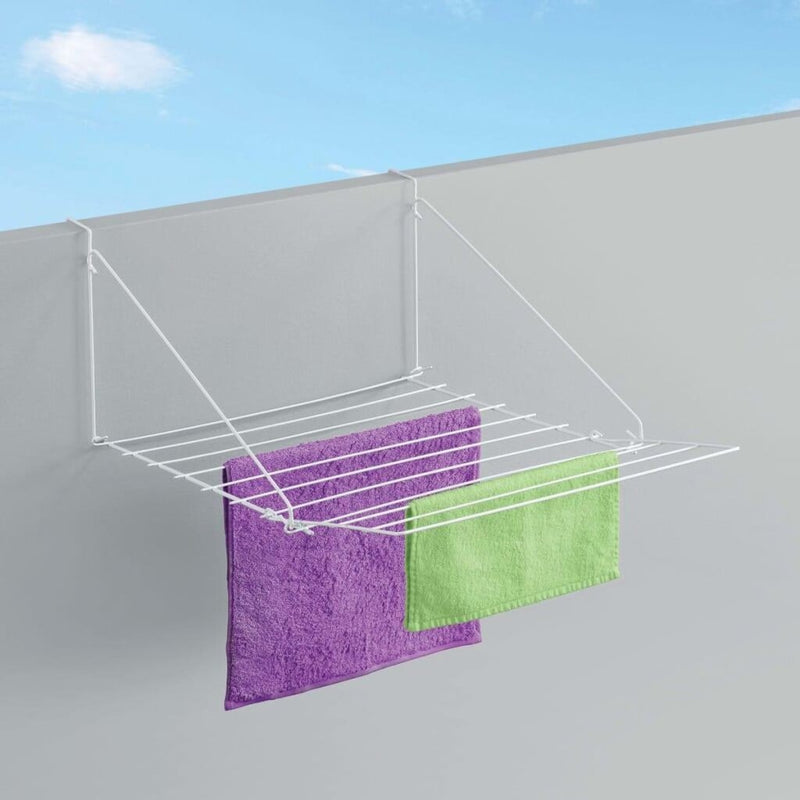 Afbeelding laden in galerijviewer, Metaltex tomado droogrek breda balkon hangdroogrek 7m wit

