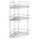 Metaltex onda badkamer-hoekrek 3 etages 22x22x53 cm zilver