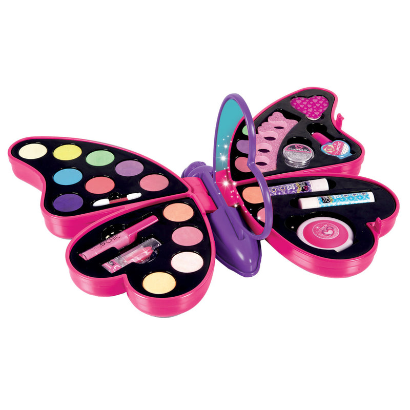 Afbeelding laden in galerijviewer, Clementoni crazy chic butterfly beautyset make-up koffer
